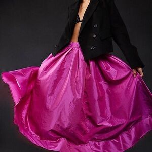 Free People Vibrant Fuchsia A-Line Skirt